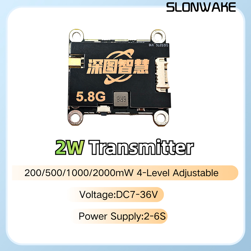 SLONWAKE 5.8G 56CH 2W transmit - Fpv Drone Vtx ulasan dan harga