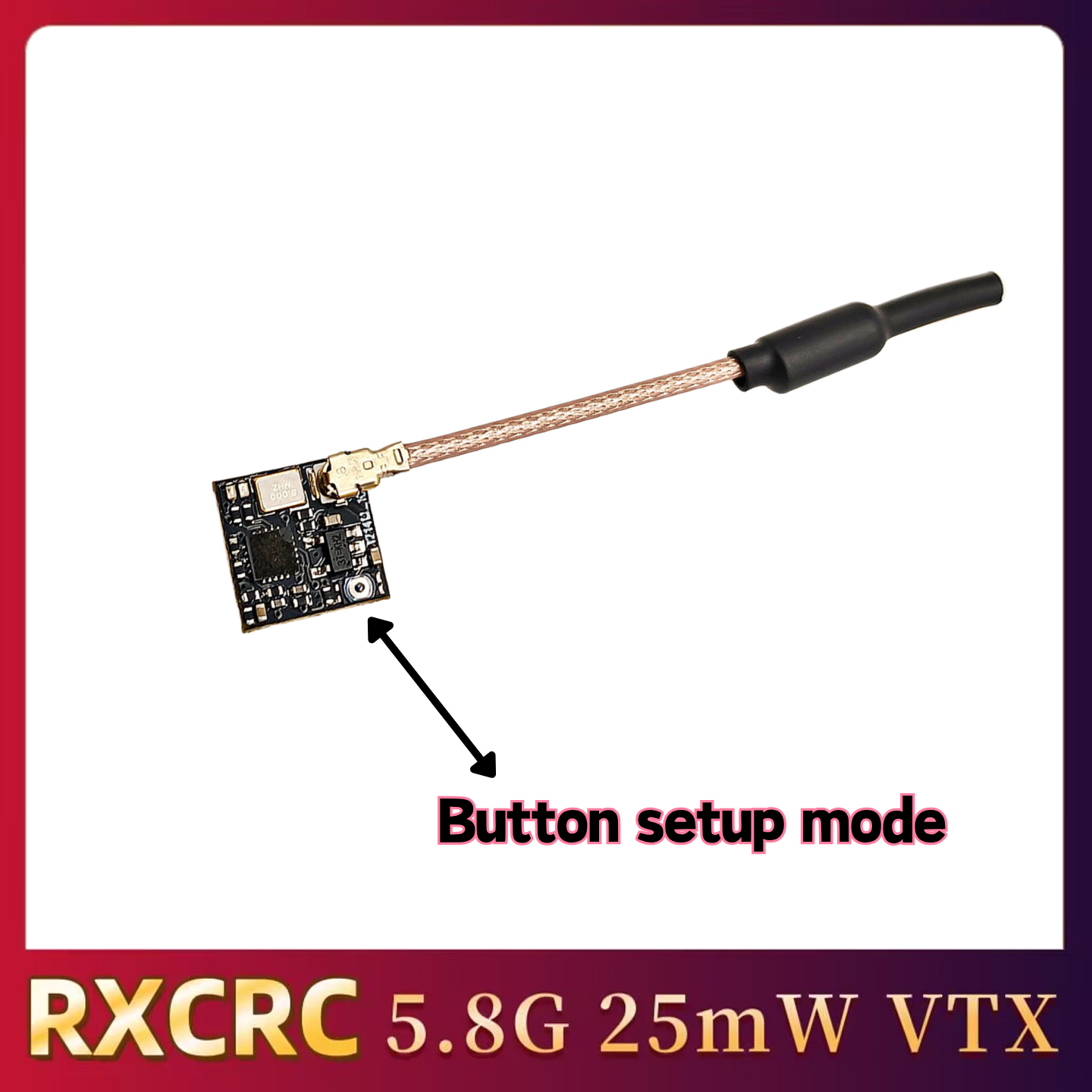 RXCRC 5.8GHz 48CH FPV 25mW Ana - Fpv Drone Transmitter ulasan dan harga